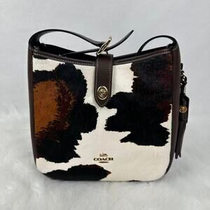 Coach Hadley Convertible Crossbody Bag With Cow Print And Tassel CCC87 New